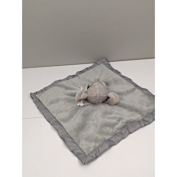 Baby Elephant Lovey Security Blanket Grey White Soft NWT Carters 15" Square - Picture 3 of 5